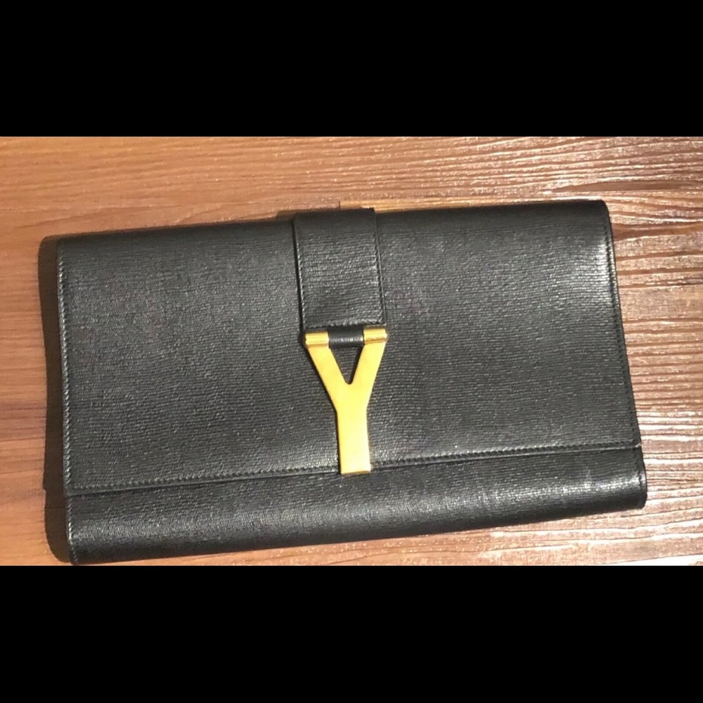 Yves Saint Laurent Leather “Y” Clutch